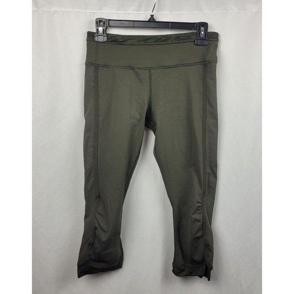 lululemon athletica Pants - Lululemon Run for  Your Life Women's Leggings Crop Size 6 Green Mesh Rushed Camo